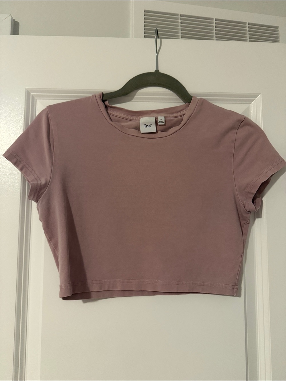 TNA Cropped Tee in Dusty Mauve
